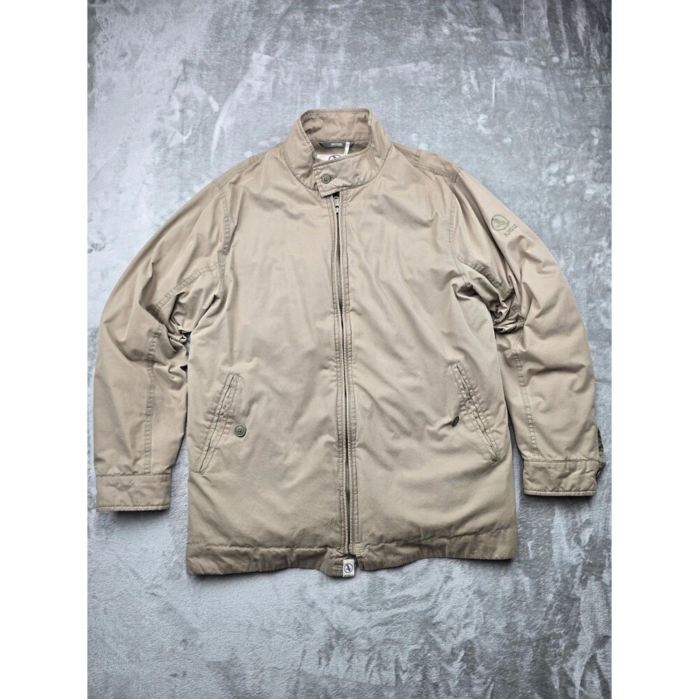 AIGLE Mens Jacket Size Medium Tan Beige Full Zip Light Outerwear Utility Casual - Picture 1 of 8
